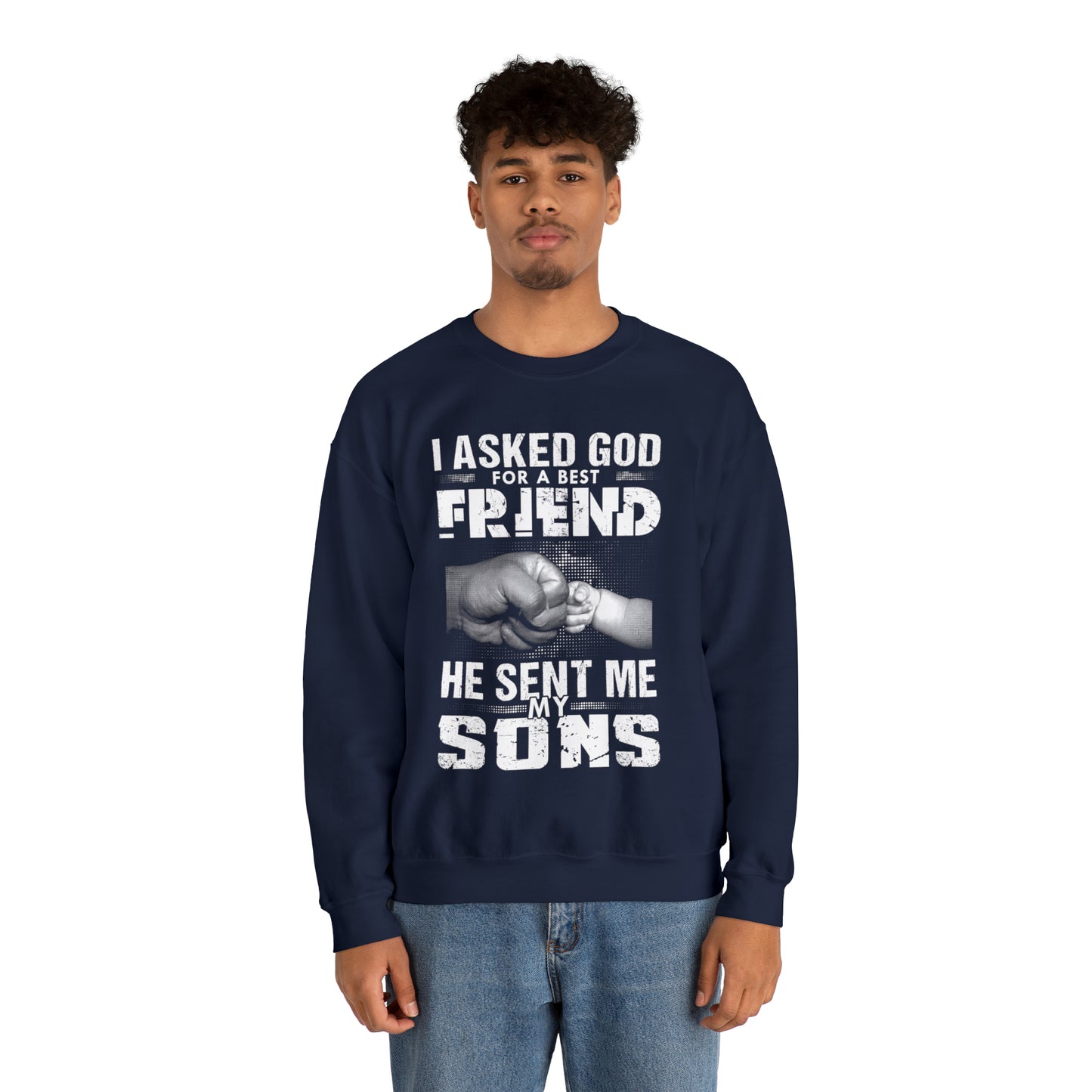 Best friends my sons Crewneck Sweatshirt