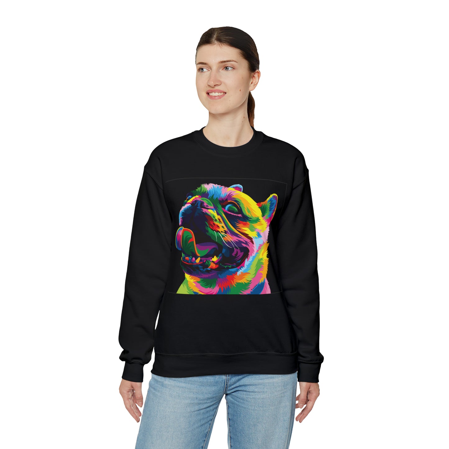 Colorful Dog Crewneck Sweatshirt