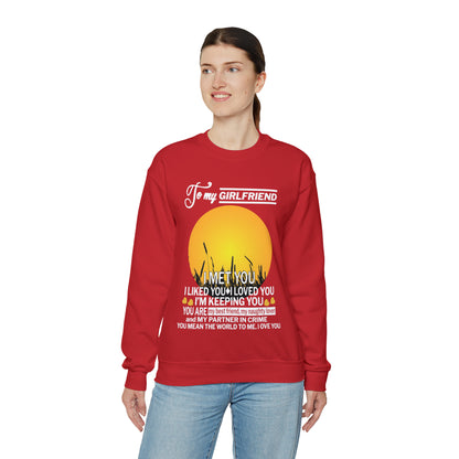 My girlfriend means the world to me Crewneck Sweatshirt