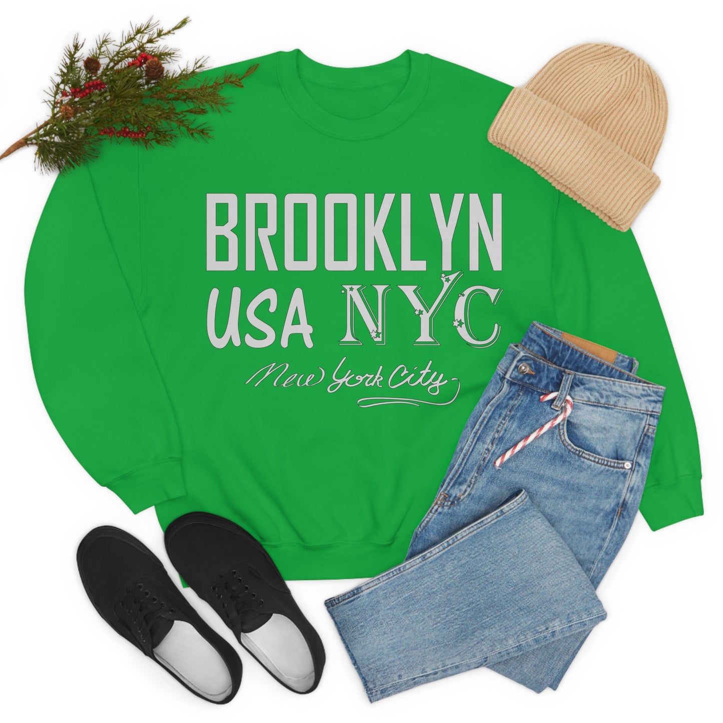 Brooklyn NY USA Crewneck Sweatshirt