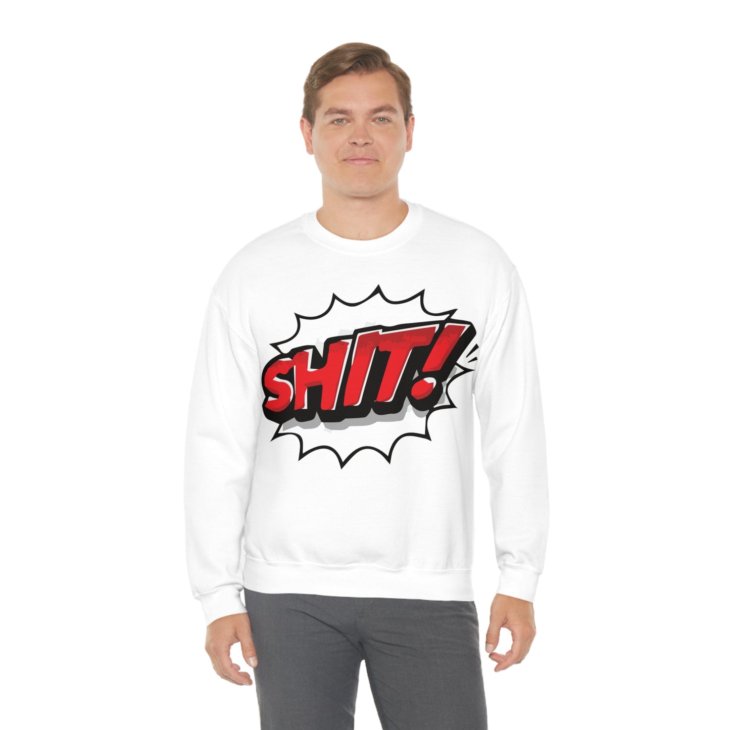 Shit! colorful graphic Crewneck Sweatshirt