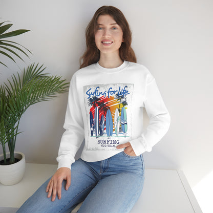 Surfing For Life Crewneck Sweatshirt