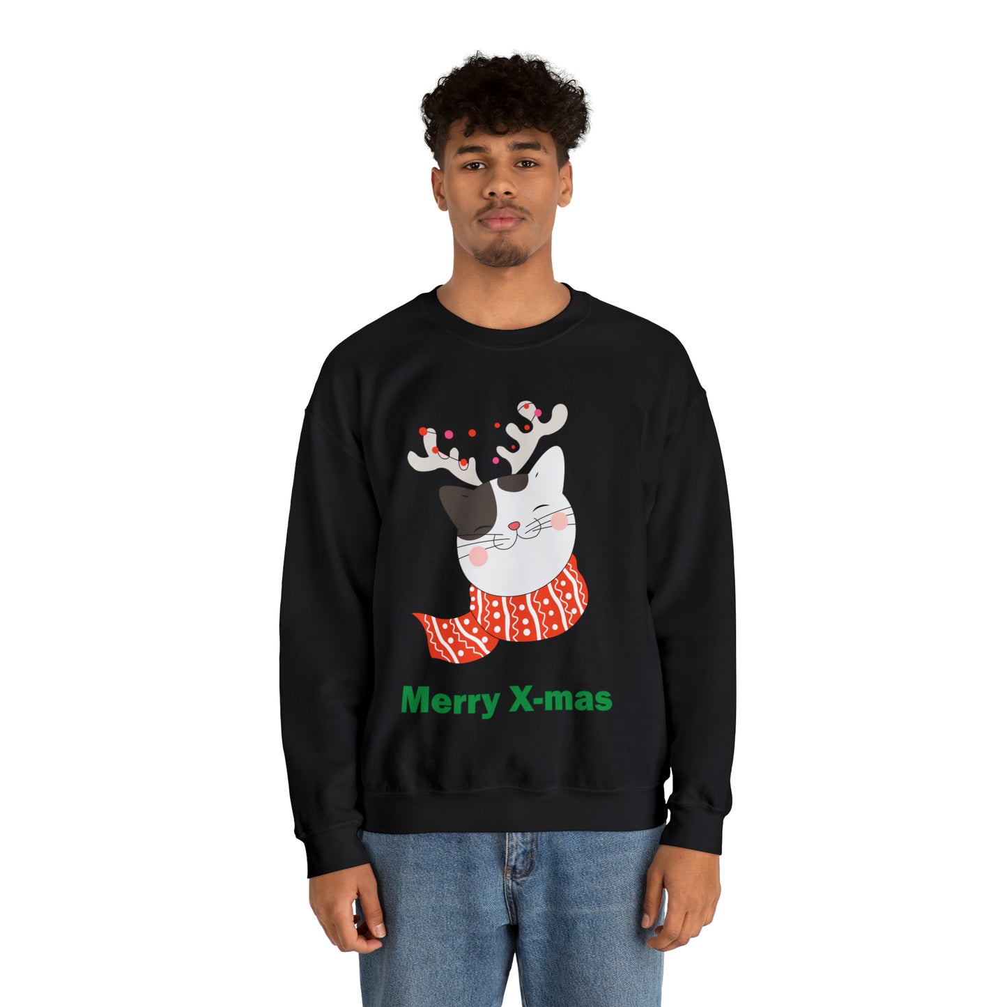 Merry X-mas cat Crewneck Sweatshirt