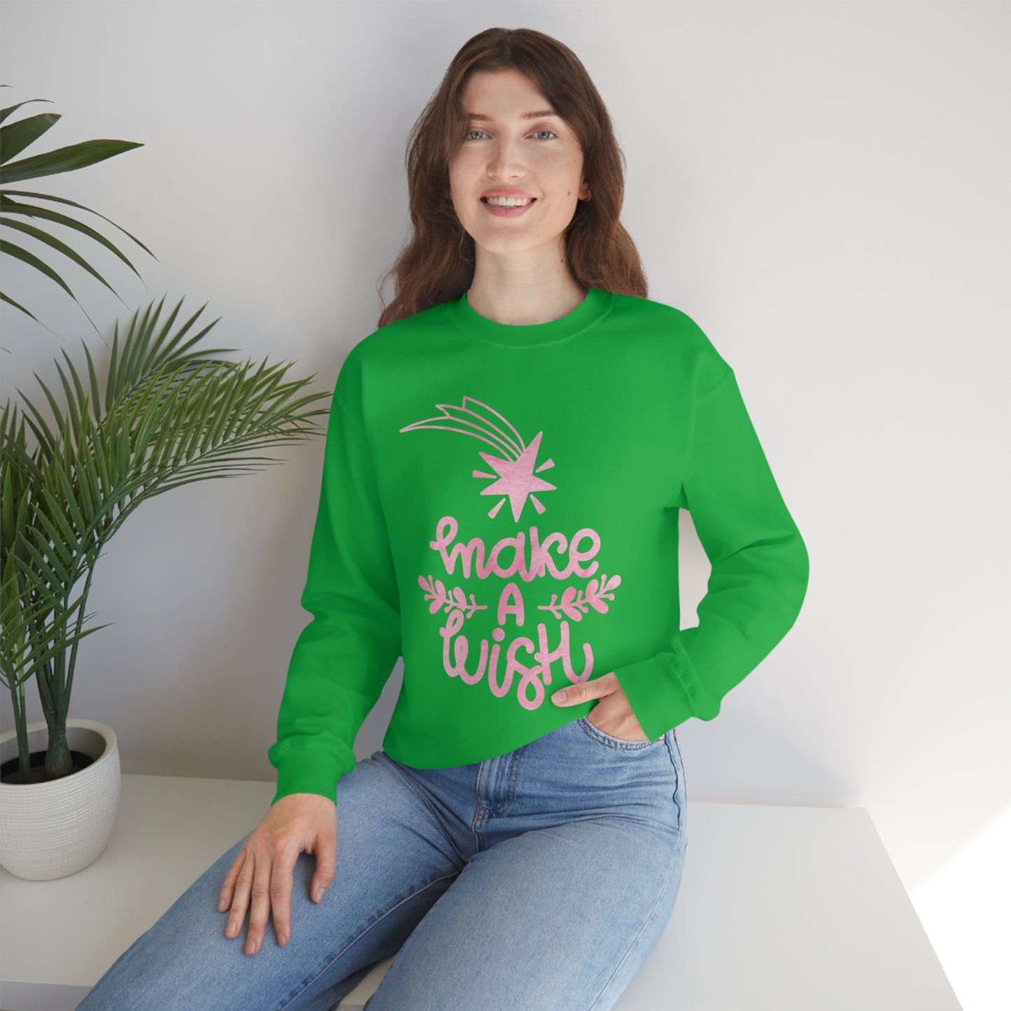 Unicorn make a wish Crewneck Sweatshirt