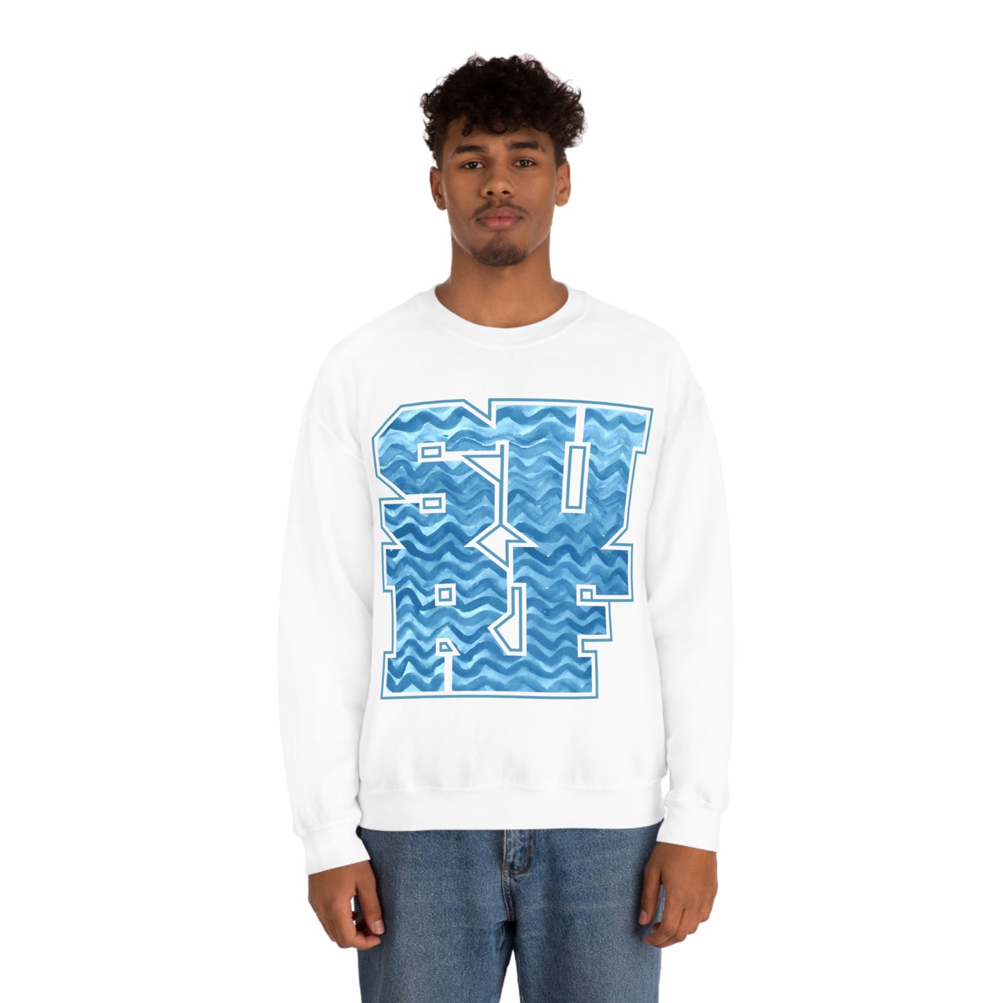 Surf Wavy Crewneck Sweatshirt