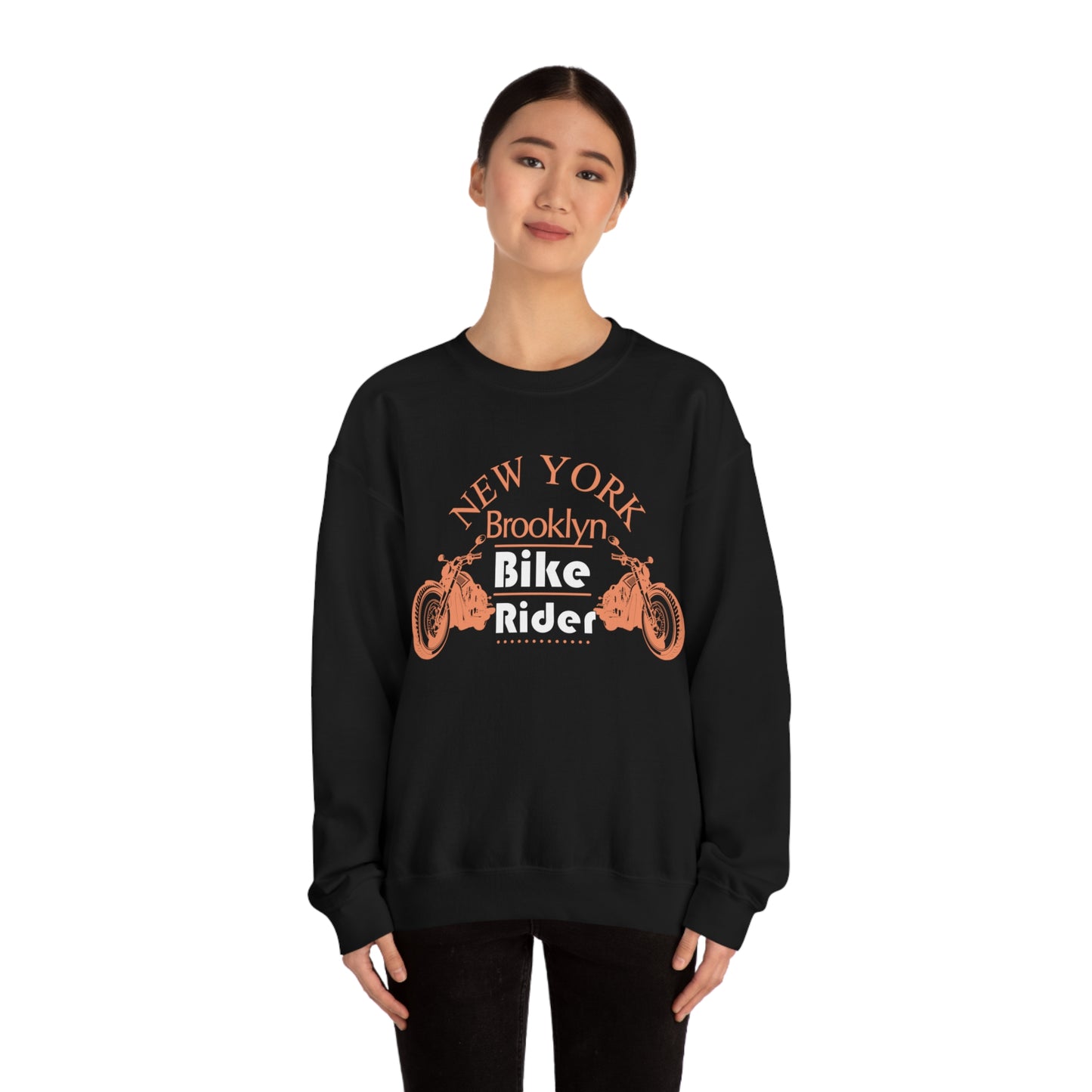 Brooklyn Bike rider Crewneck Sweatshirt