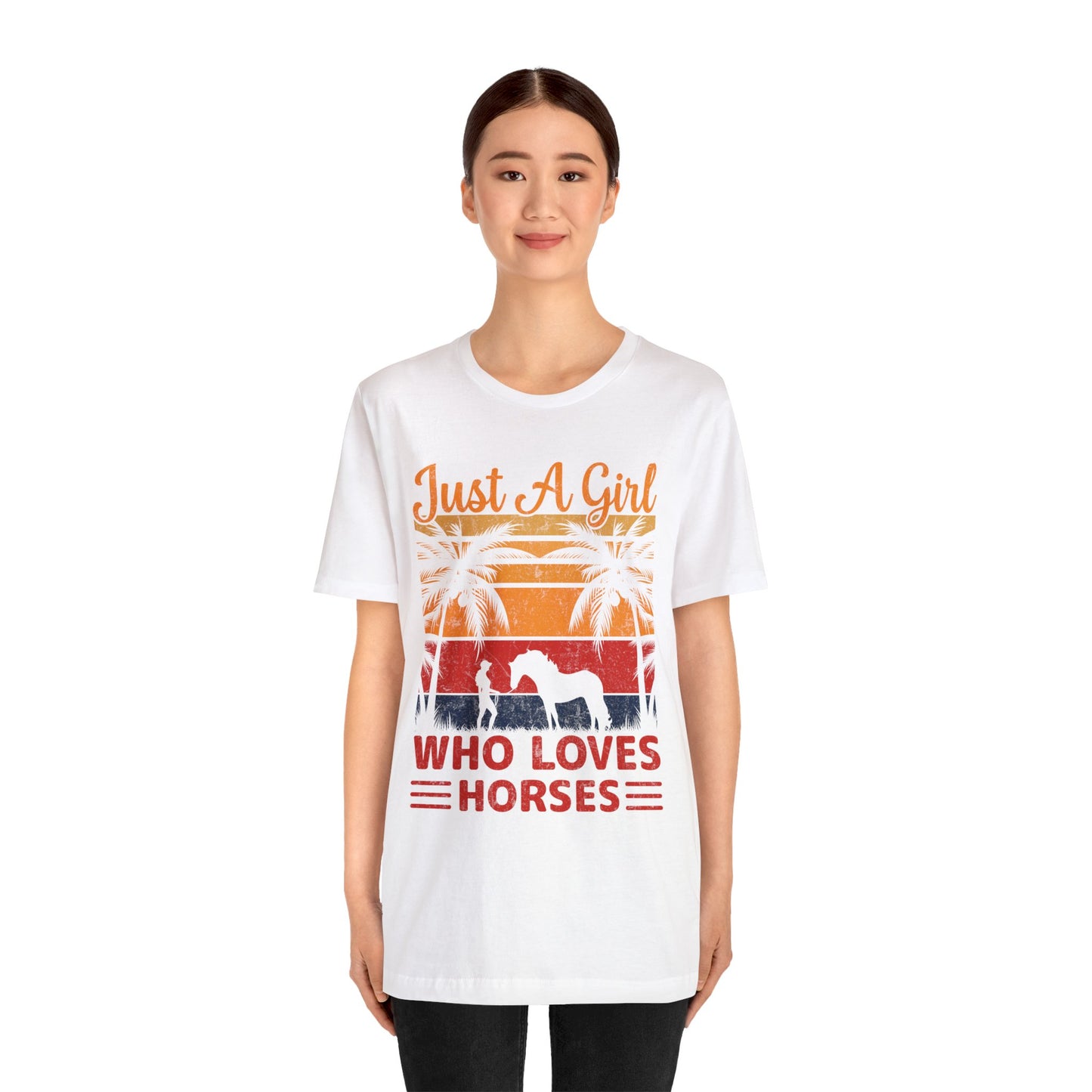 A girl who loves horses vintage T-Shirt