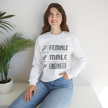 Female - male- engineer Crewneck Sweatshirt