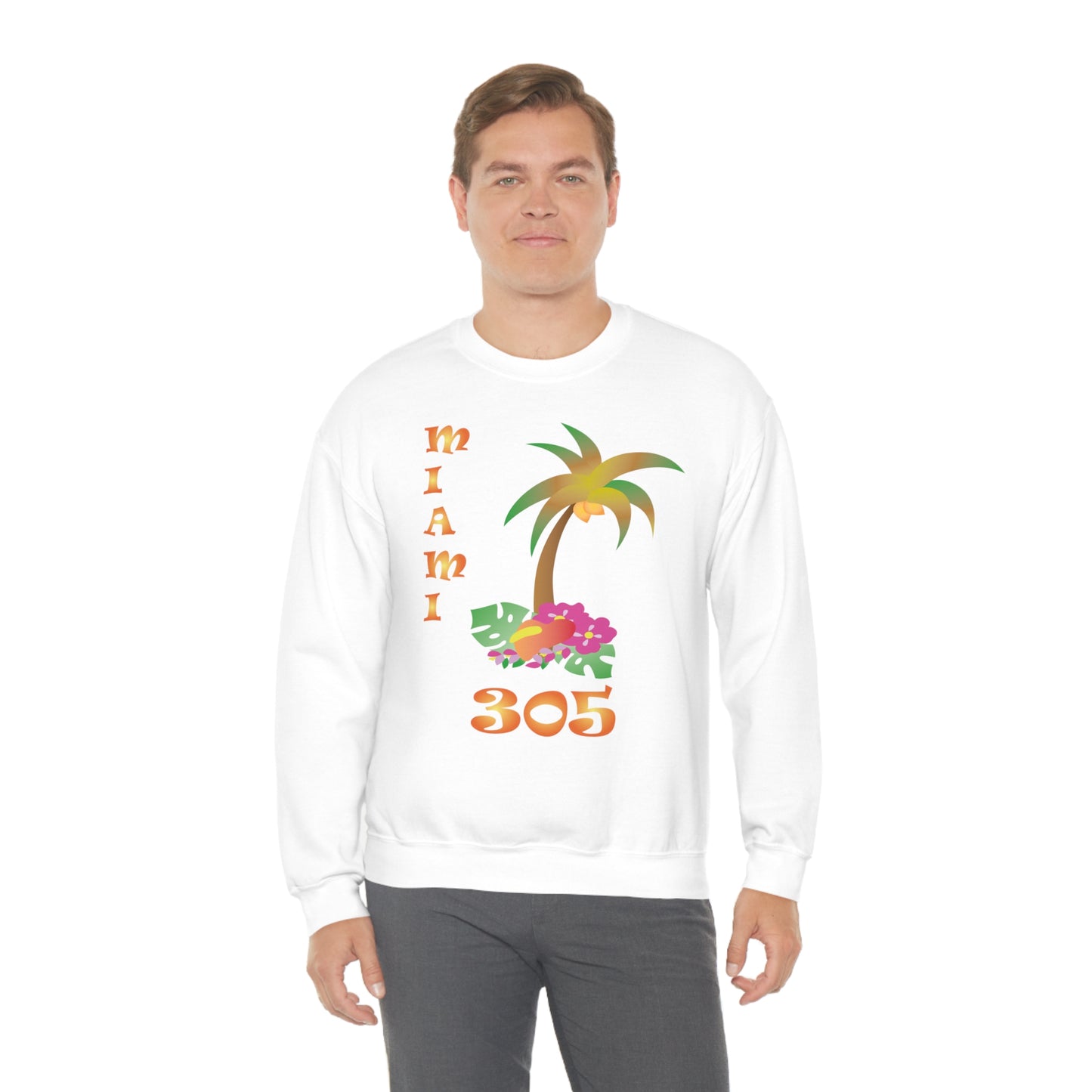 Miami Palm Tree Crewneck Sweatshirt