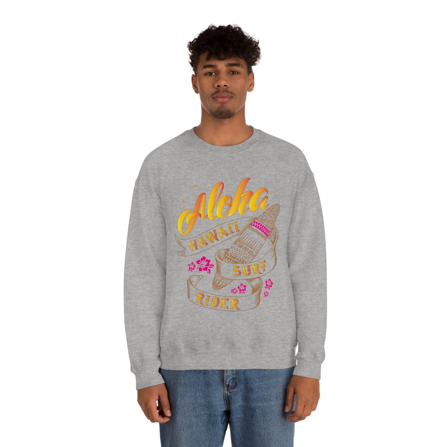 Aloha Hawaii Surf Rider Crewneck Sweatshirt