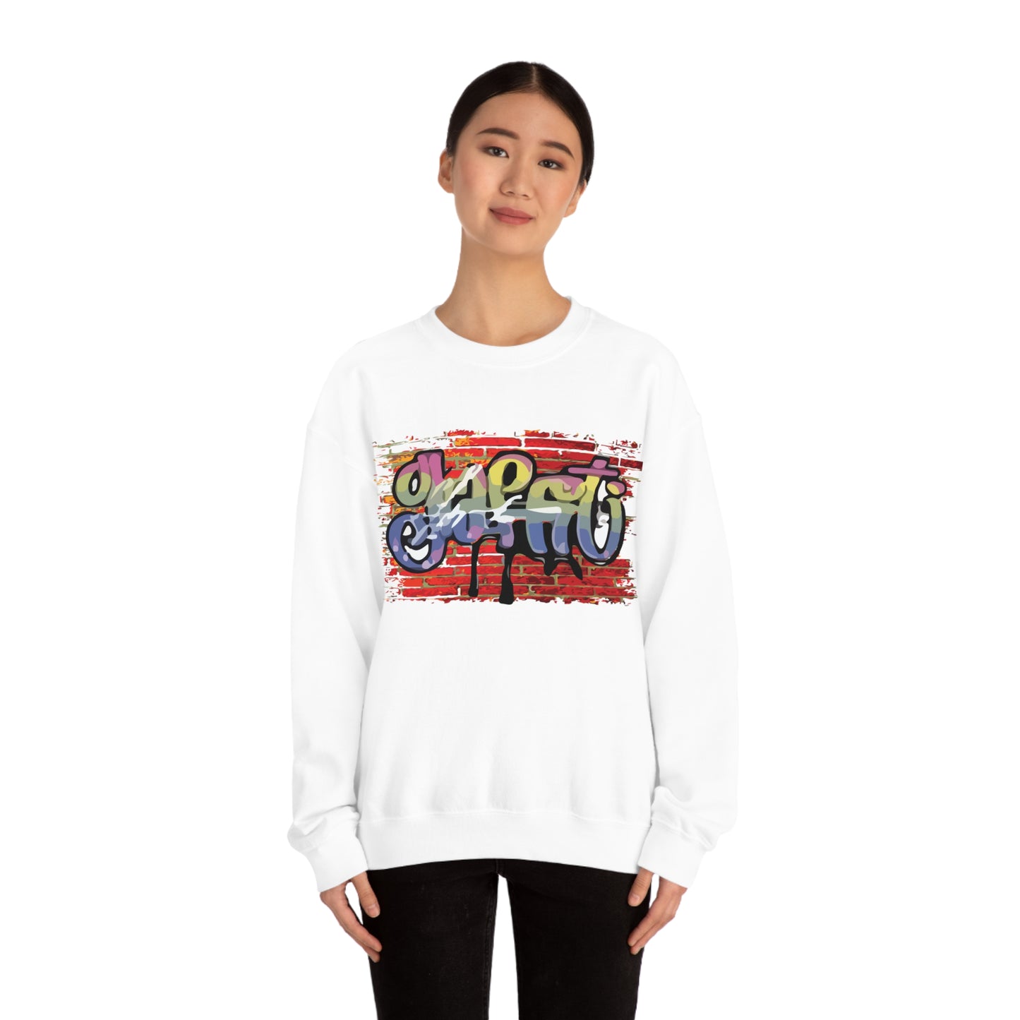 Graffiti on a wall Crewneck Sweatshirt