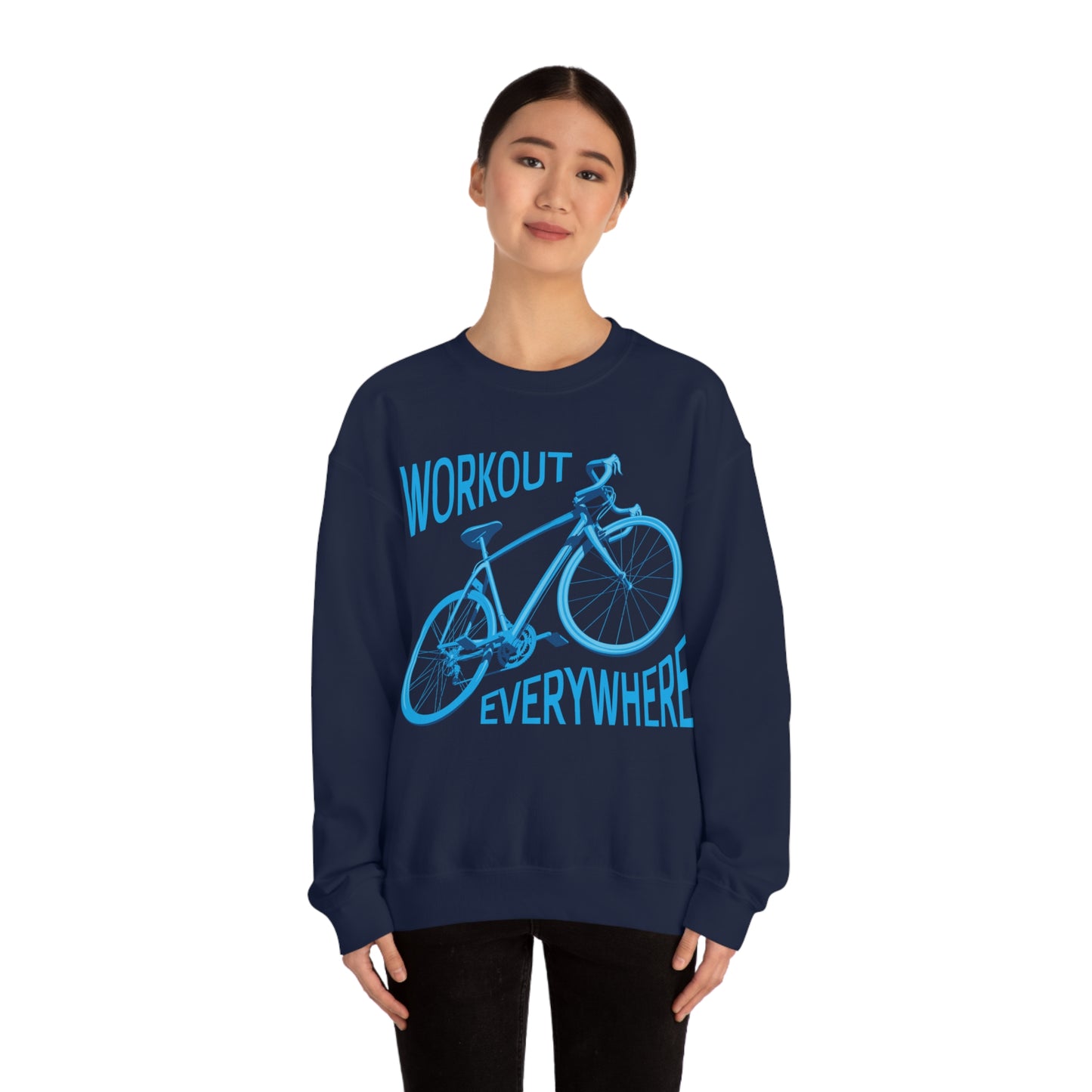 Workout everywhere bike Crewneck Sweatshirt