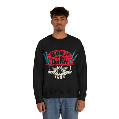 Born to_Draw Crewneck Sweatshirt