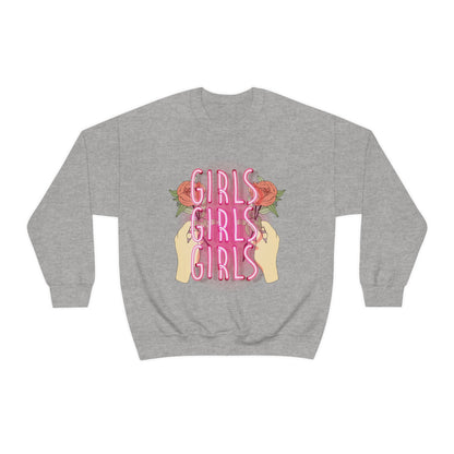 Girls Girls Girls Crewneck Sweatshirt