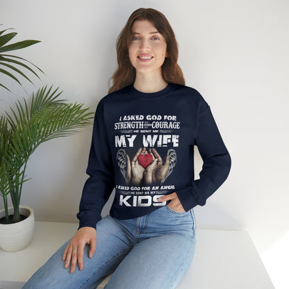 My wife and kids Crewneck Sweatshirt