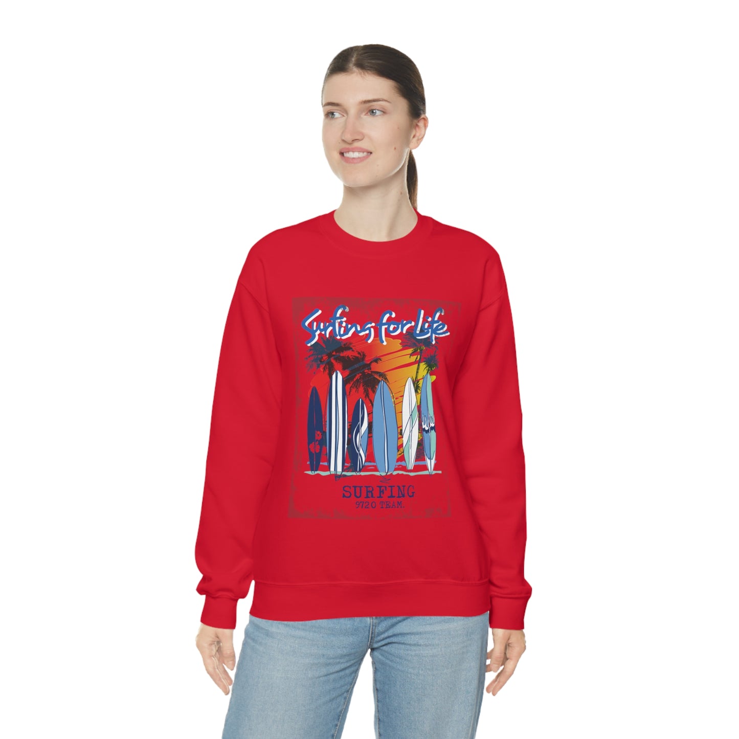 Surfing For Life Crewneck Sweatshirt