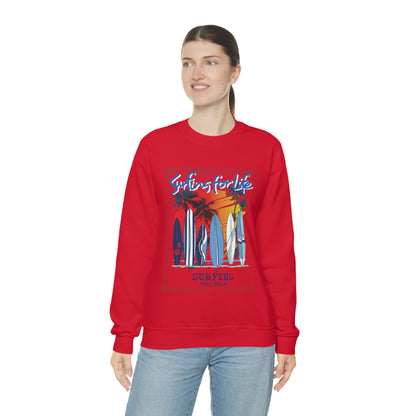 Surfing For Life Crewneck Sweatshirt