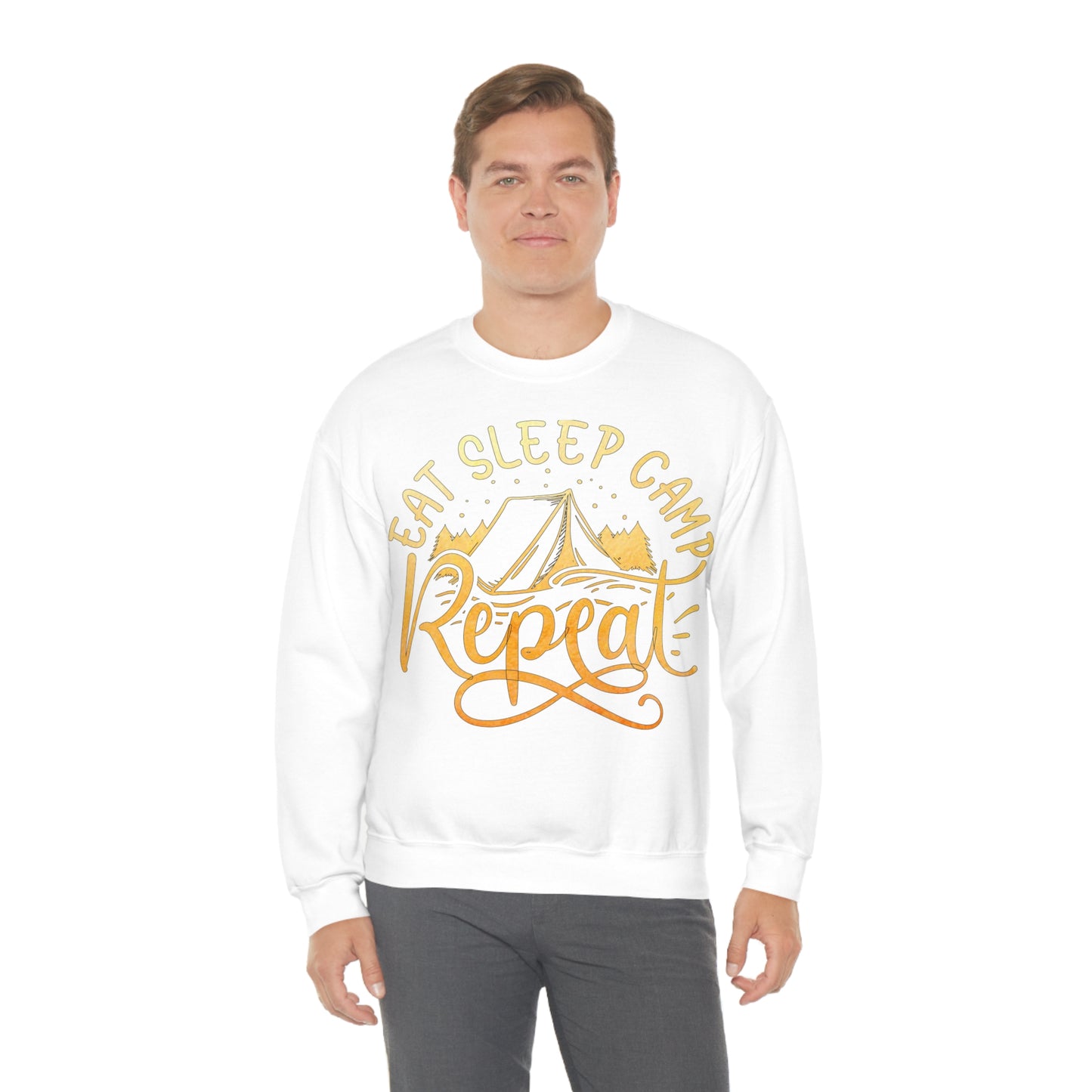 Eat Sleep Camp Repeat Crewneck Sweatshirt