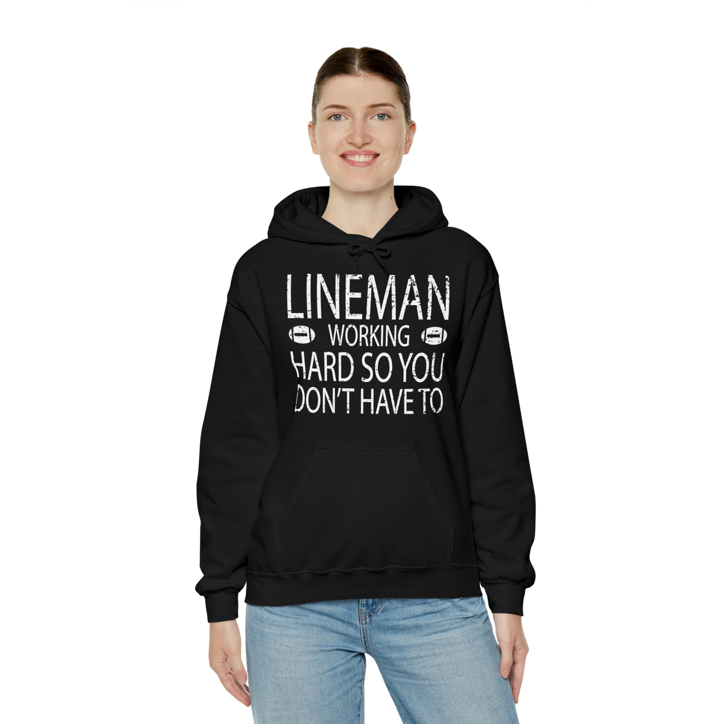 Lineman working hard Hoodie