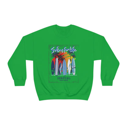 Surfing For Life Crewneck Sweatshirt