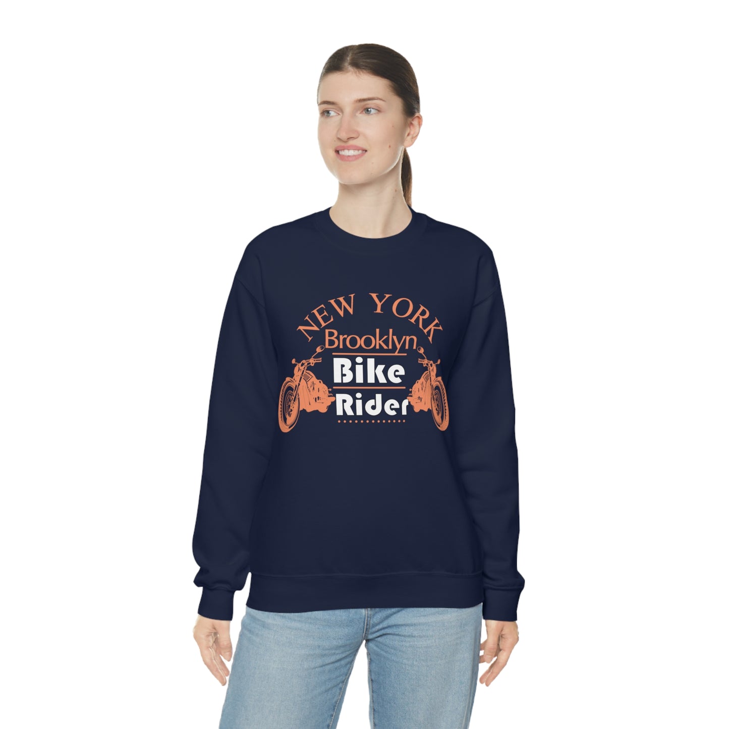 Brooklyn Bike rider Crewneck Sweatshirt