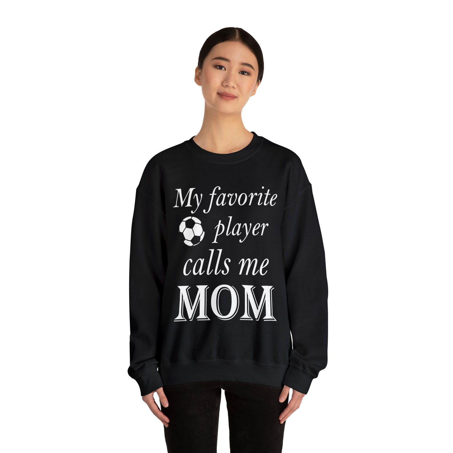 Mom Favorite Soccer player Crewneck Sweatshirt