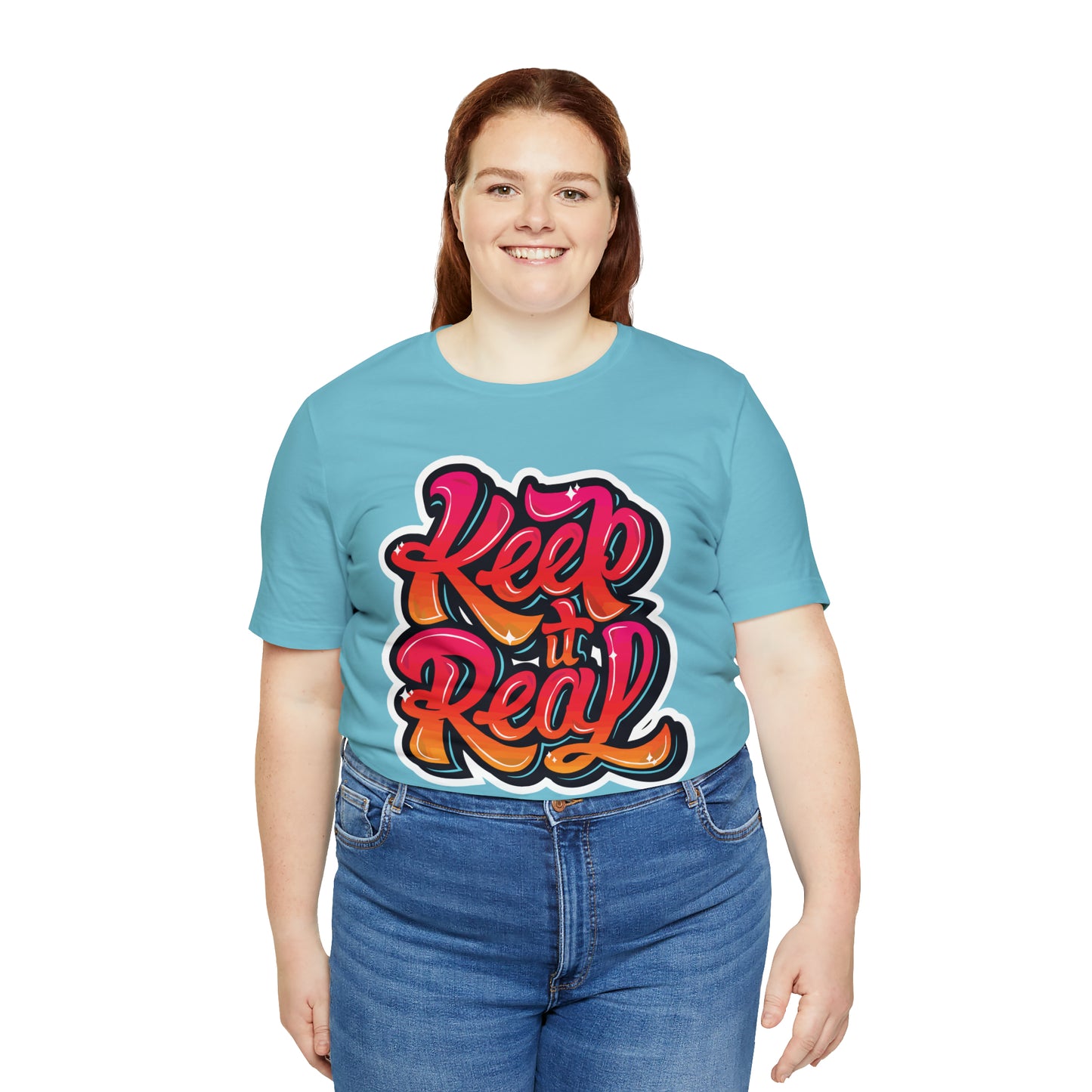 Keep it real colorful graffiti logo T-Shirt