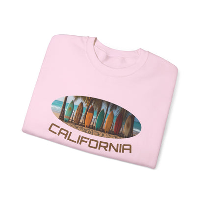 California beautiful surfer beach Crewneck Sweatshirt