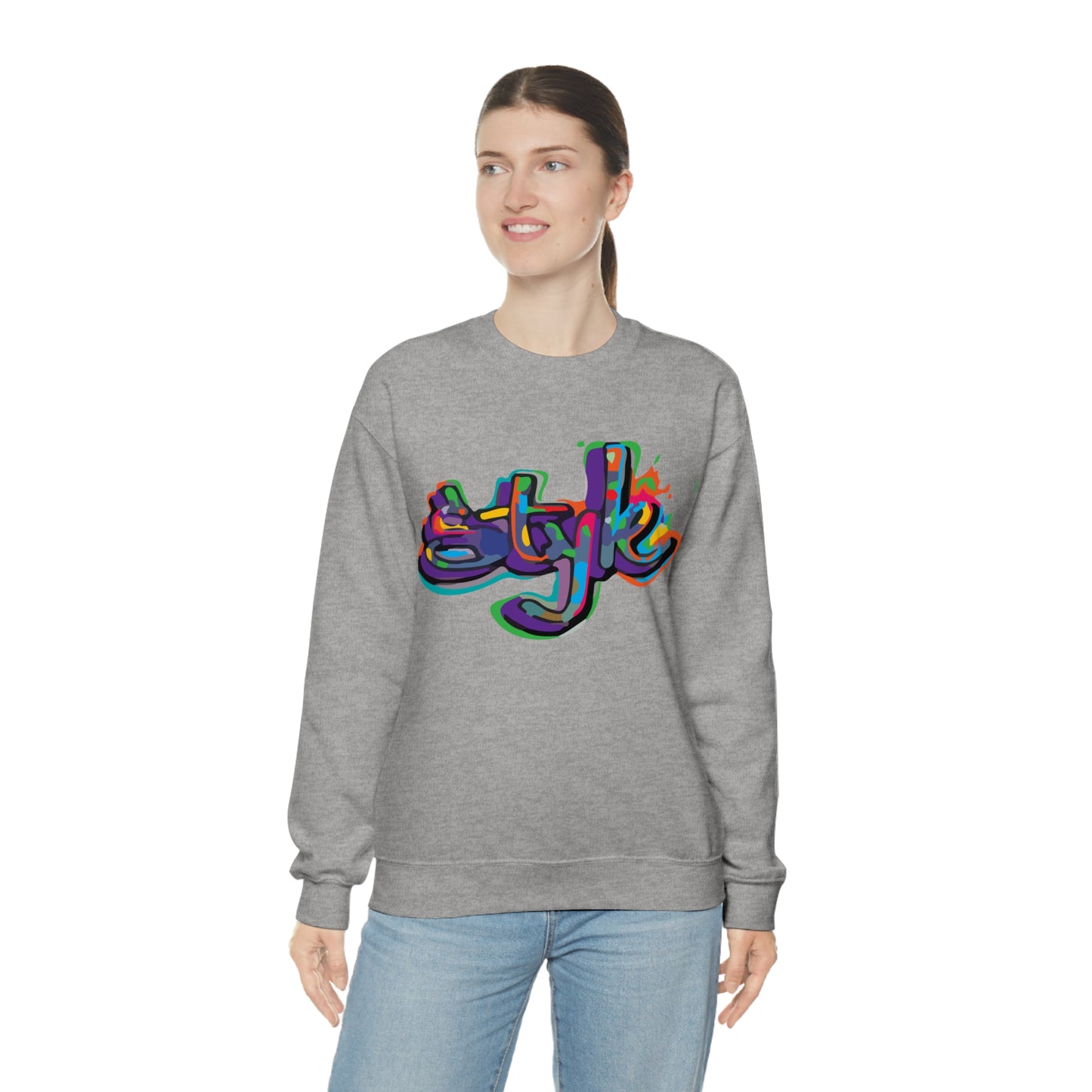 Graffiti style in colors Crewneck Sweatshirt