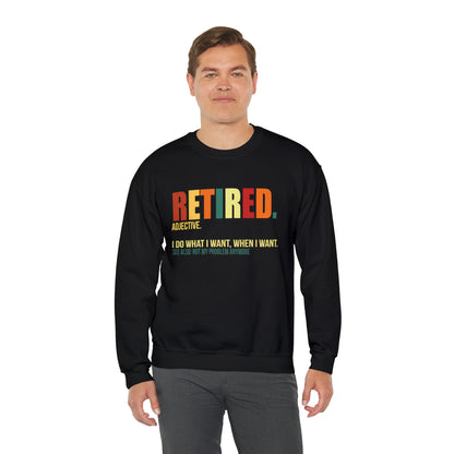 Retired Funny Crewneck Sweatshirt