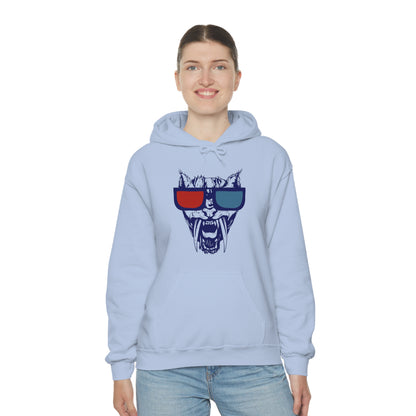 3D Glasses Tiger Hoodie