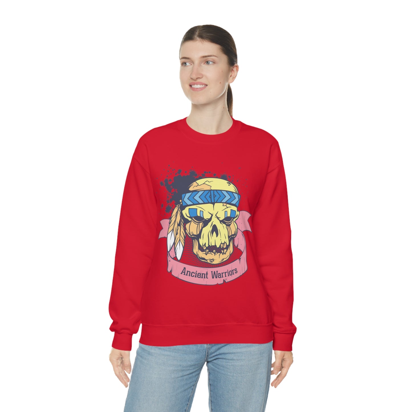 Ancient Warrior Skull Chief Crewneck Sweatshirt