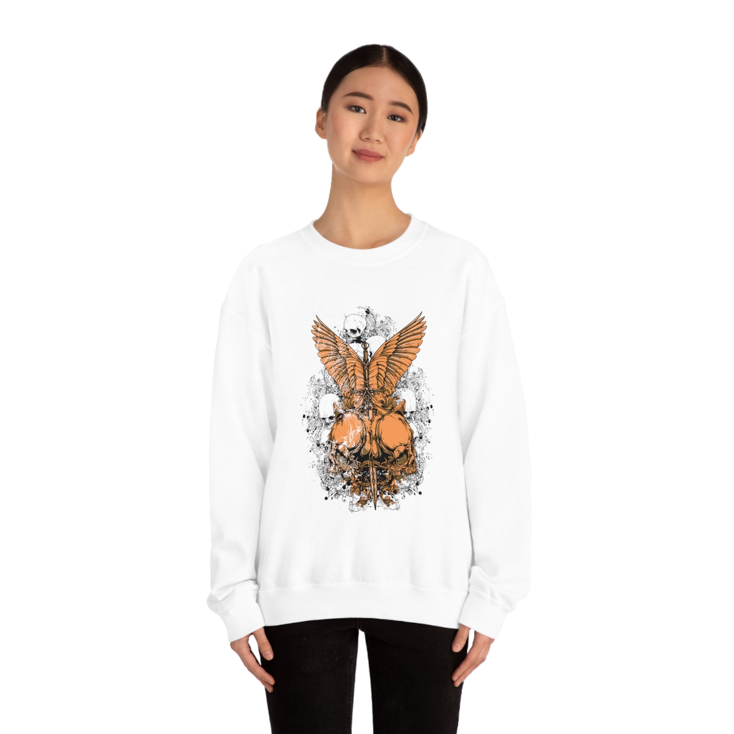 Angel Skulls Crewneck Sweatshirt