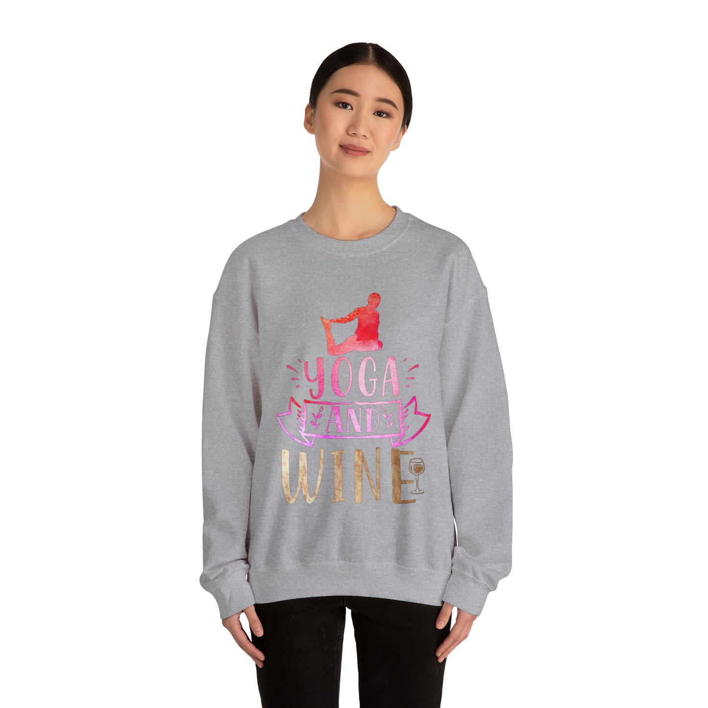 Yoga And Wine Crewneck Sweatshirt