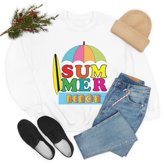 Summer Beach Crewneck Sweatshirt