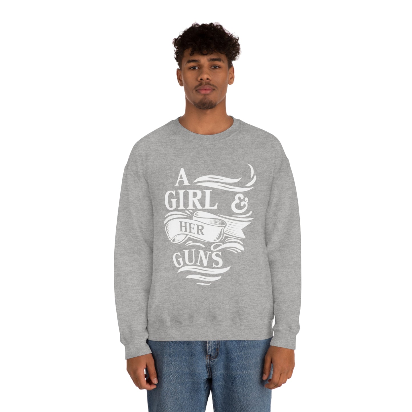 A Girl and Her Guns Crewneck Sweatshirt