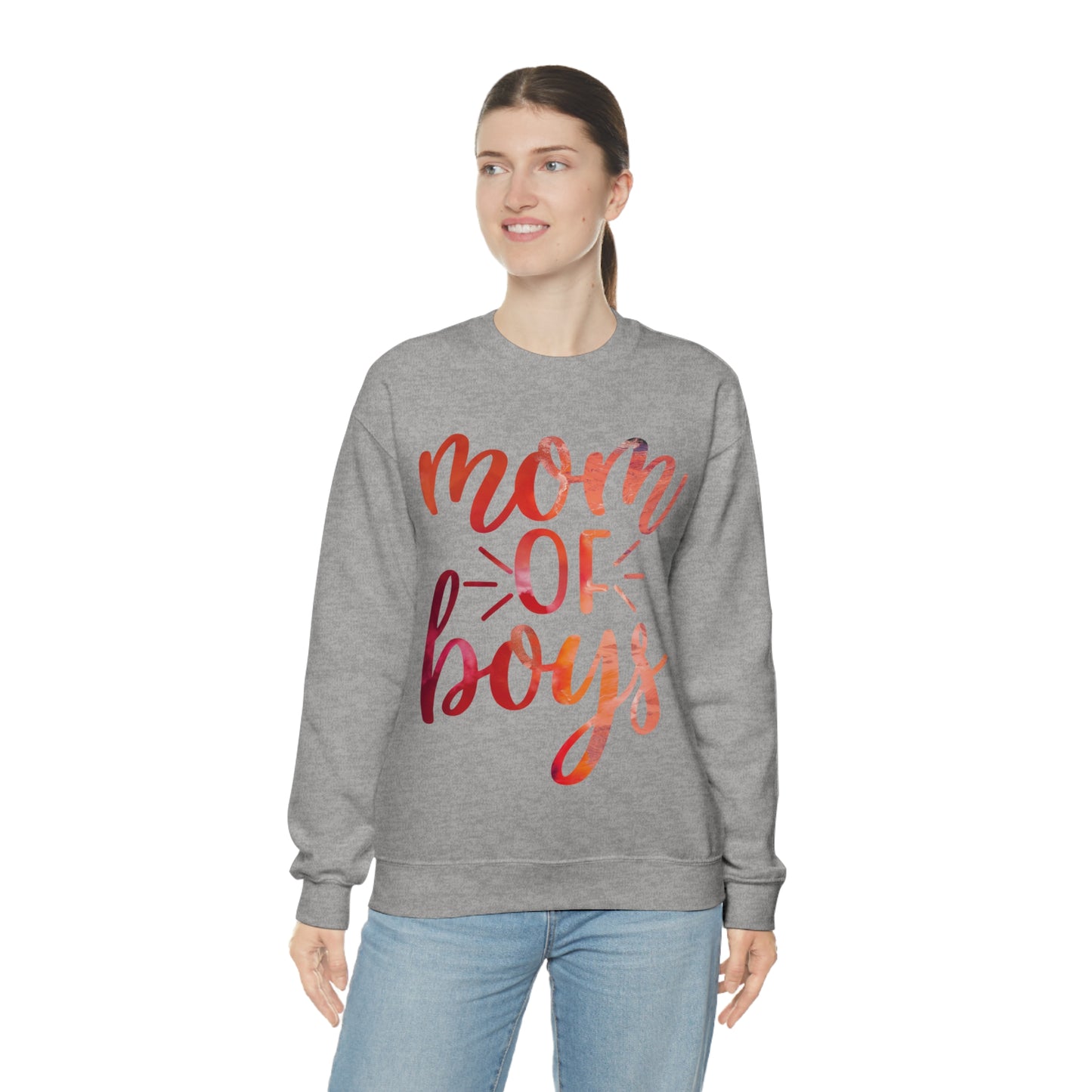 mom of boys Crewneck Sweatshirt