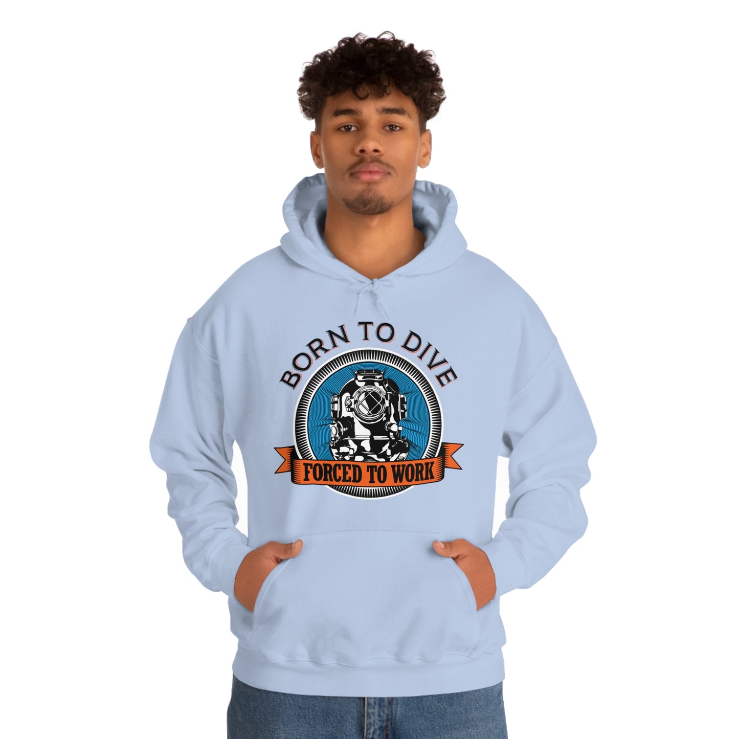 Born to dive force to work Hoodie