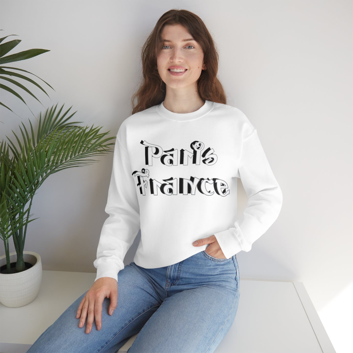 Paris France Graffiti Crewneck Sweatshirt