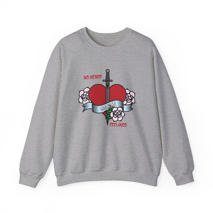 No heart feelings broken heart Crewneck Sweatshirt