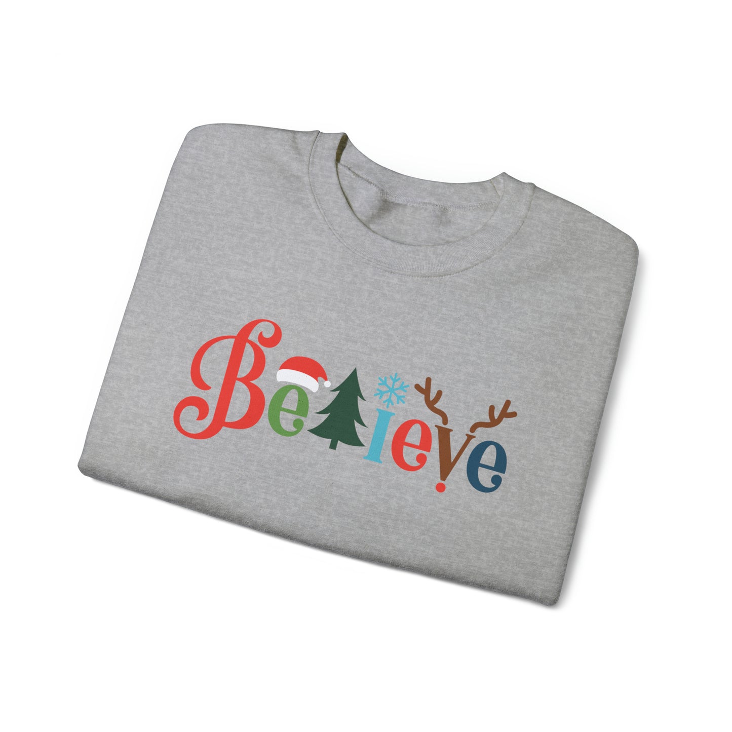 Believe tree Christmas Crewneck Sweatshirt