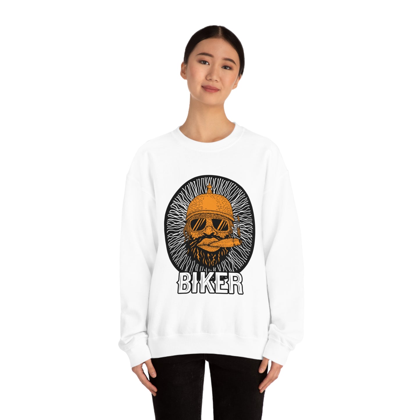 Cool Biker Crewneck Sweatshirt