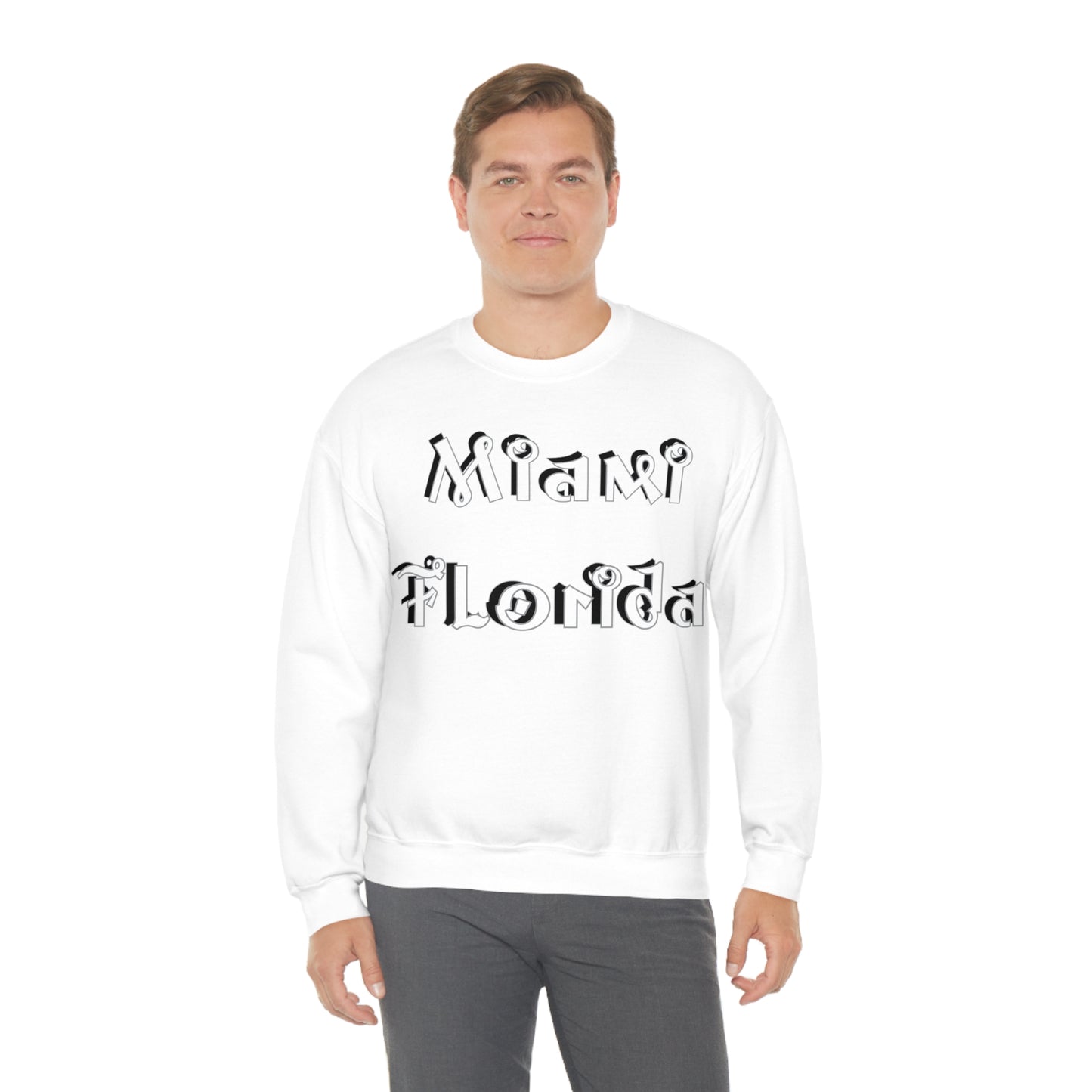 Miami Florida Graffiti Crewneck Sweatshirt