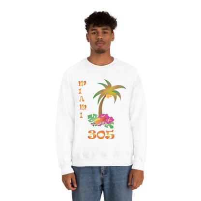 Miami Palm Tree Crewneck Sweatshirt