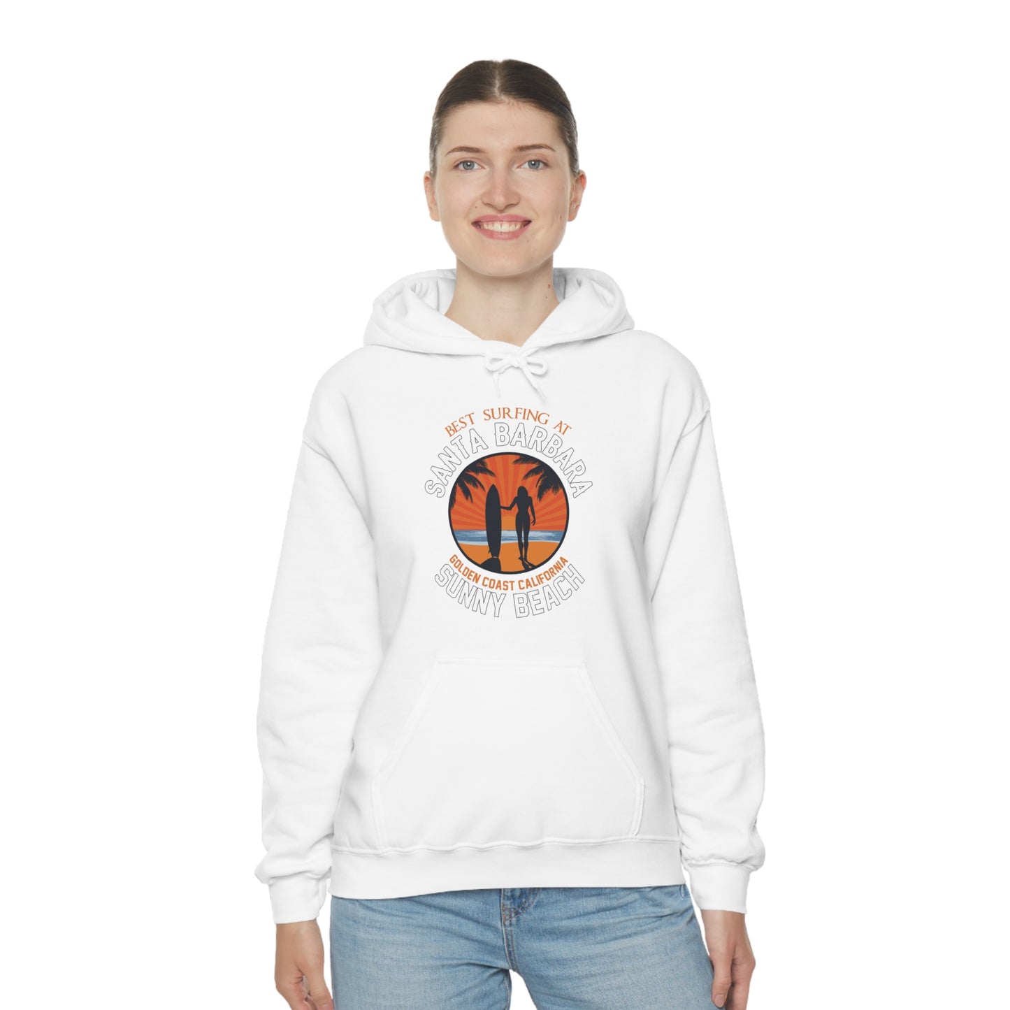 Santa Barbara sunny beach Hoodie