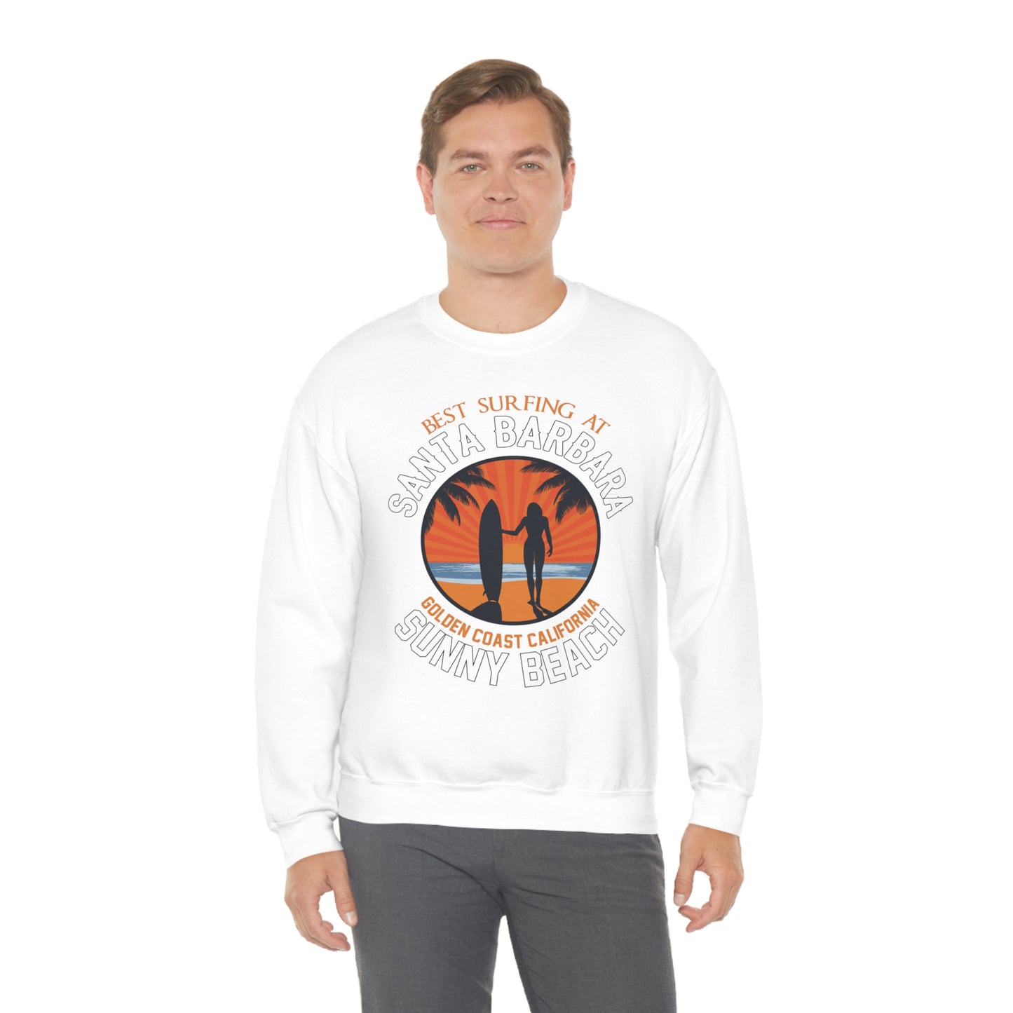 Santa Barbara sunny beach Crewneck Sweatshirt