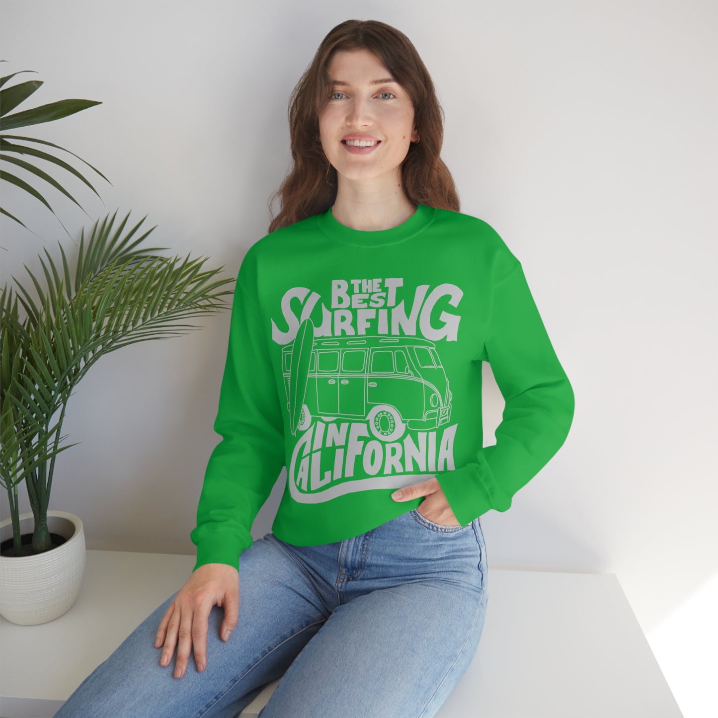 California Best Surfing Crewneck Sweatshirt