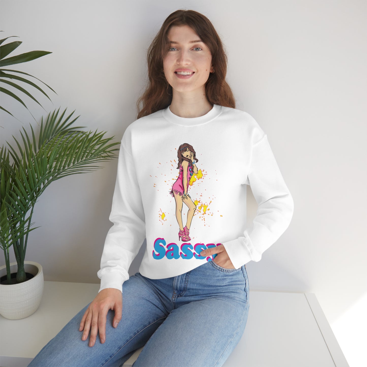 Sassy_girl Crewneck Sweatshirt