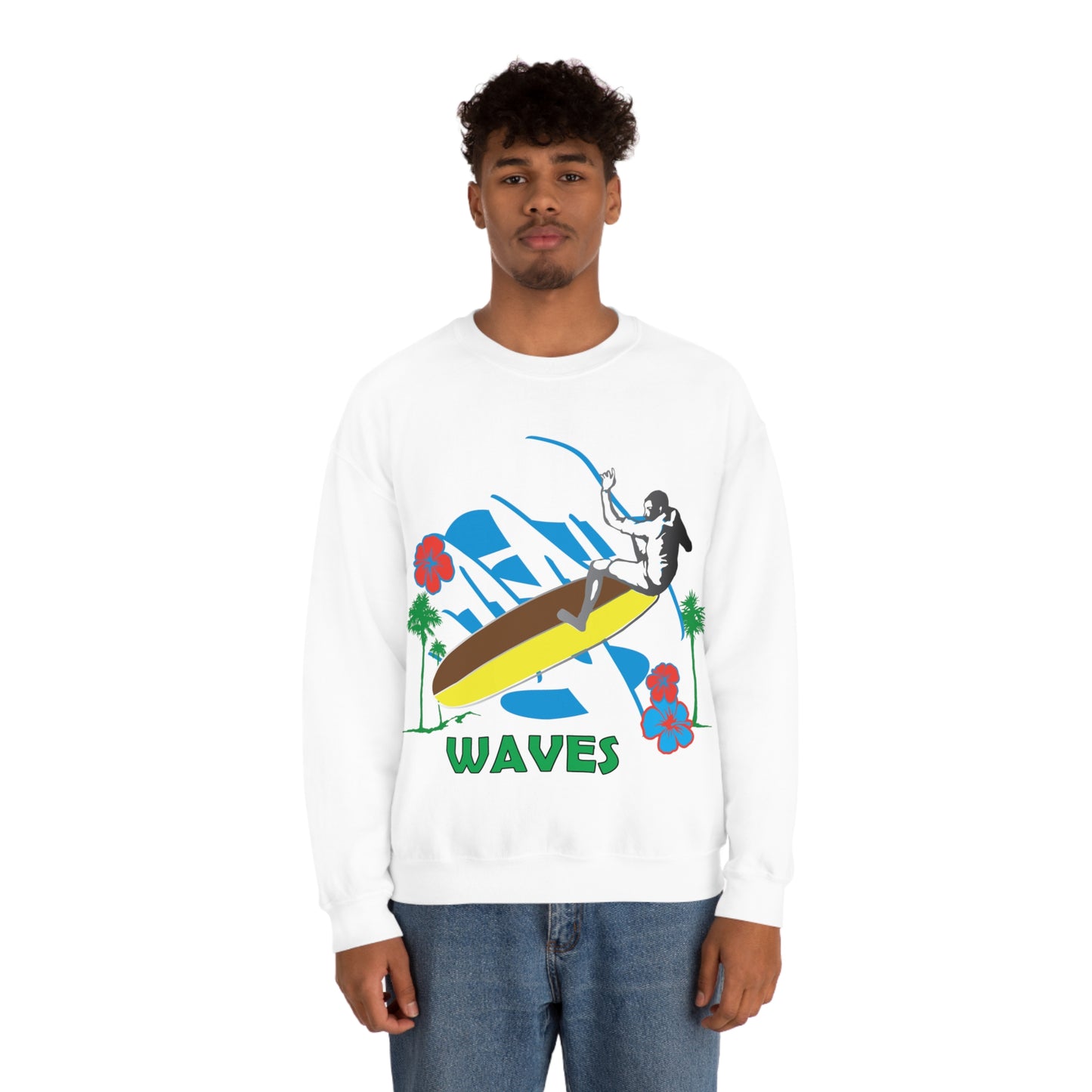 Wave Catching Crewneck Sweatshirt