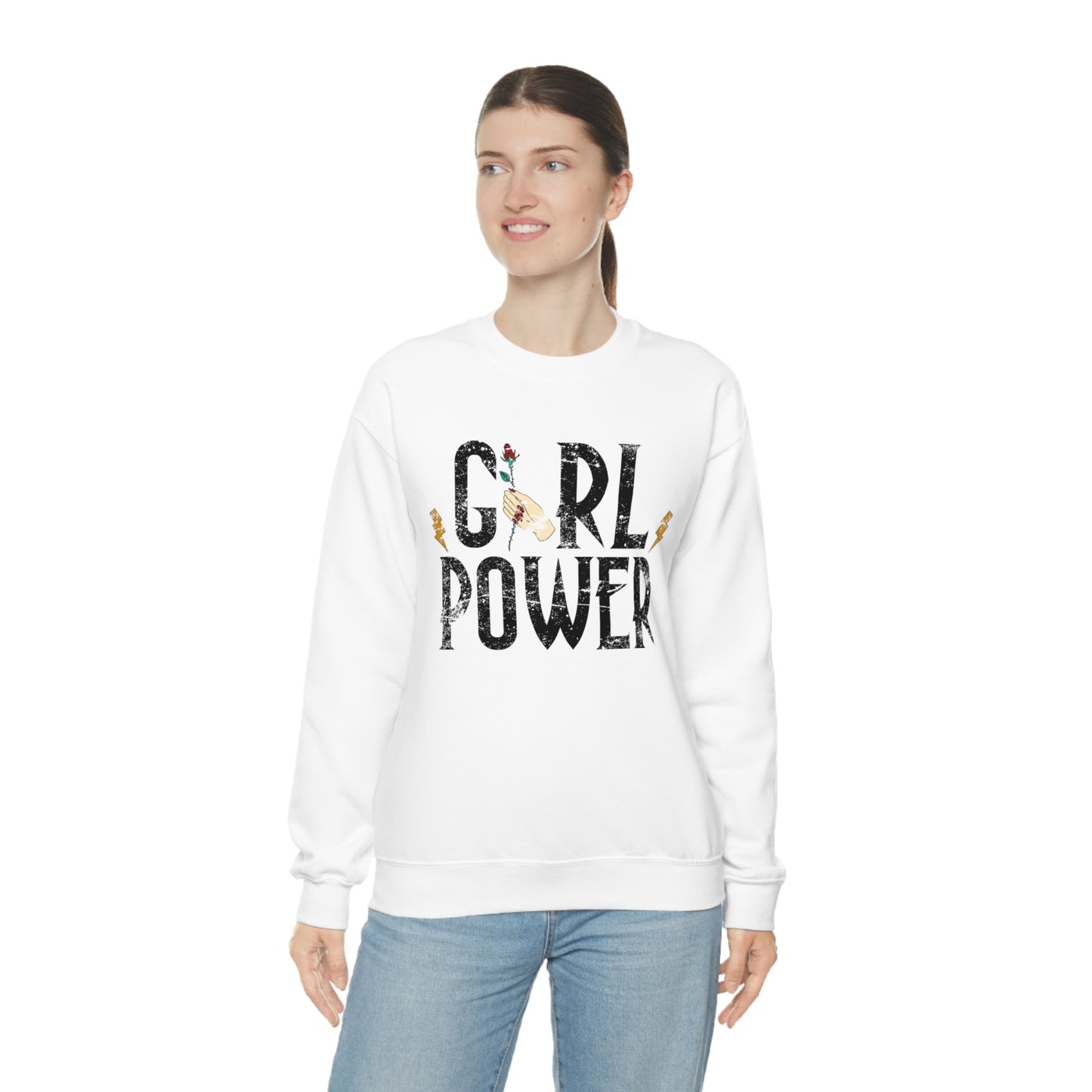 Girl Power Rocks Crewneck Sweatshirt